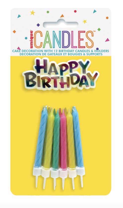 12 Candles And Happy Birthday Cake Topper-59601