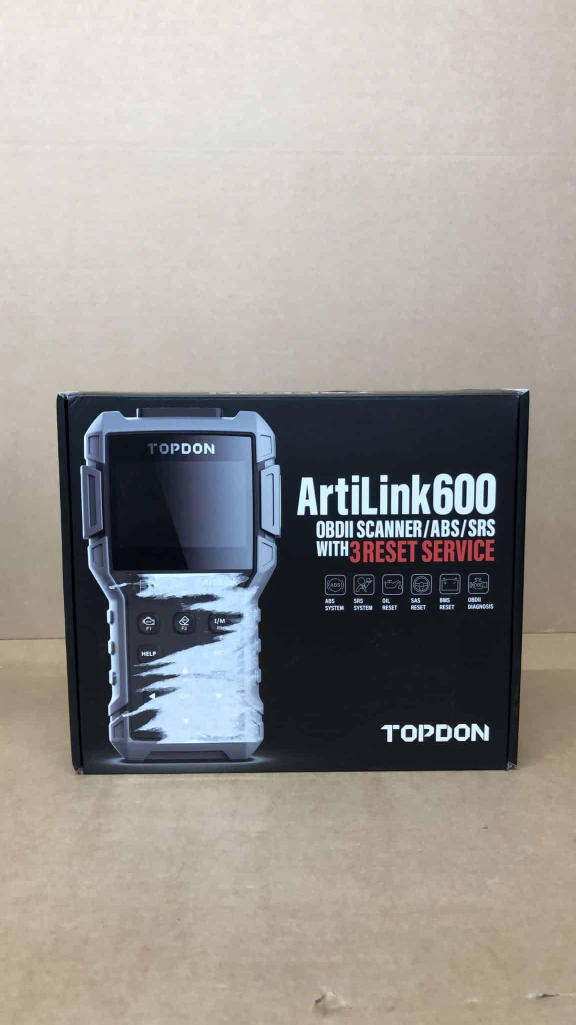 Topdon ArtiLink600 OBD2 Scanner Code Reader with ABS/SRS Diagnostics-2194