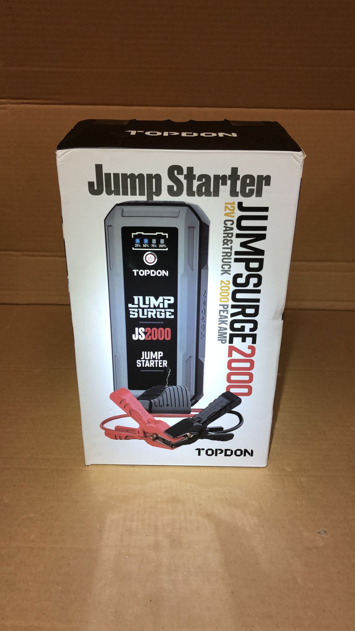 TOPDON Jump Starter JS1200, 1200A/10000mAh Battery Booster Jump Starter Power Pack-2439