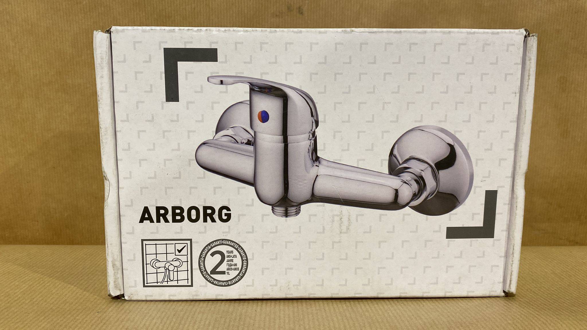 Arborg Ceramic Disk Chrome Single Lever Shower Mixer Tap 5854