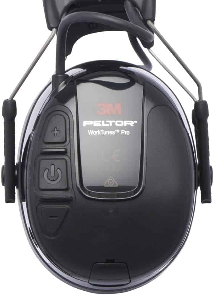3M Peltor WorkTunes Pro FM Radio Headset Battery Powered,Black-3281