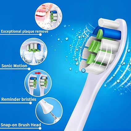 16 Pack Replacement Toothbrush Heads Compatible with Philips-0105