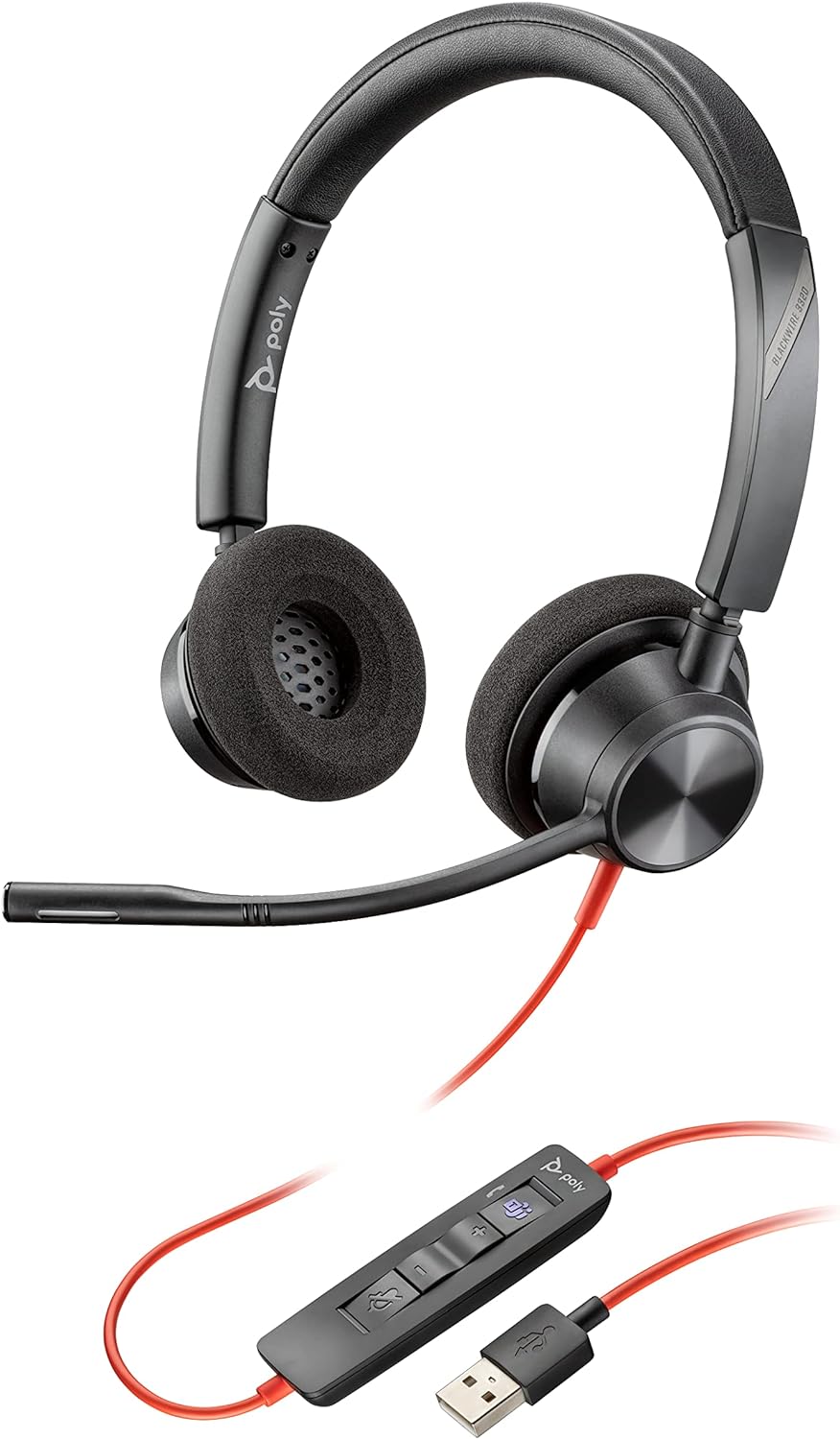 Plantronics – Blackwire 3320 USB-A (Poly) – Wired, Dual-Ear (Stereo) Headset-7698
