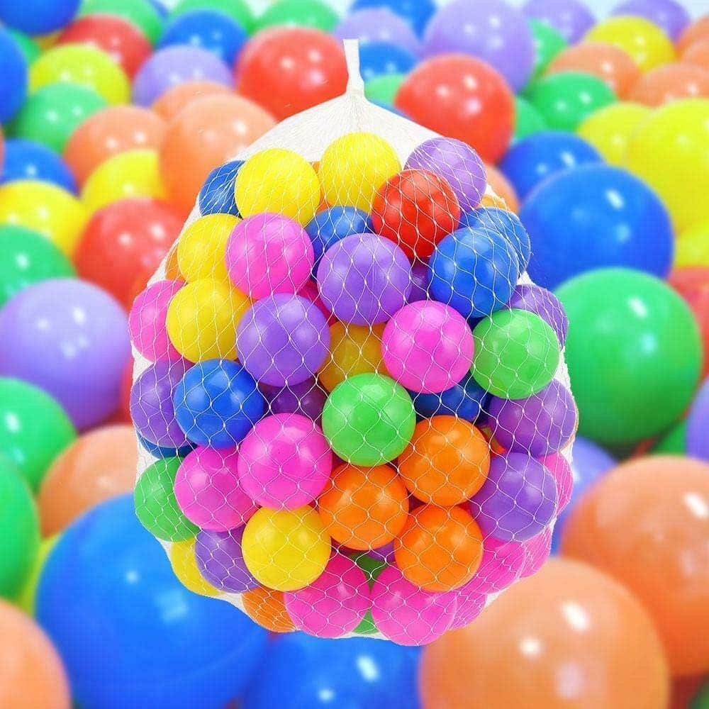 100 x Multi-Color Kids Baby Child Soft Play Fan Balls Toy for Ball Pit Swim Pool 0758