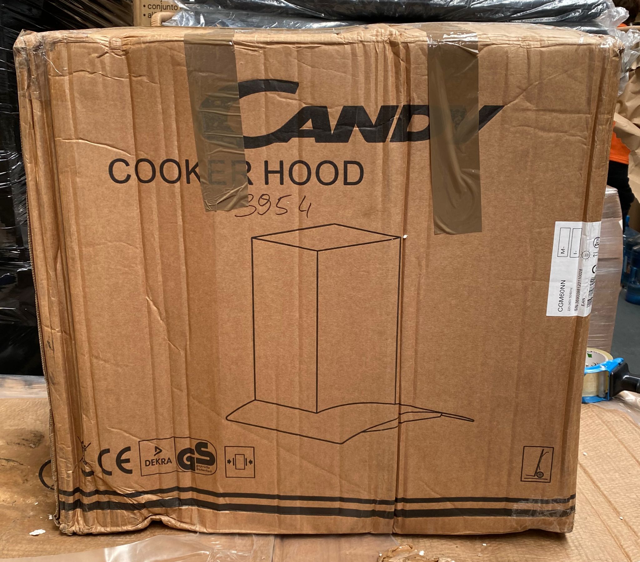 Candy Chimney Cooker Hood  60cm Black CGM60NN 3954D