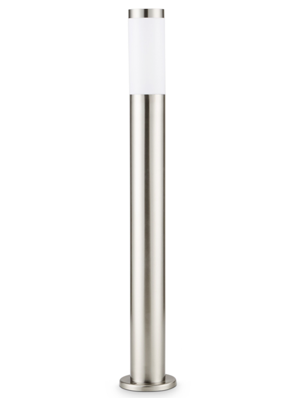 BLOOMA HOLLIS BRUSHED SILVER EFFECT MAINS-POWERED HALOGEN POST LIGHT 5022