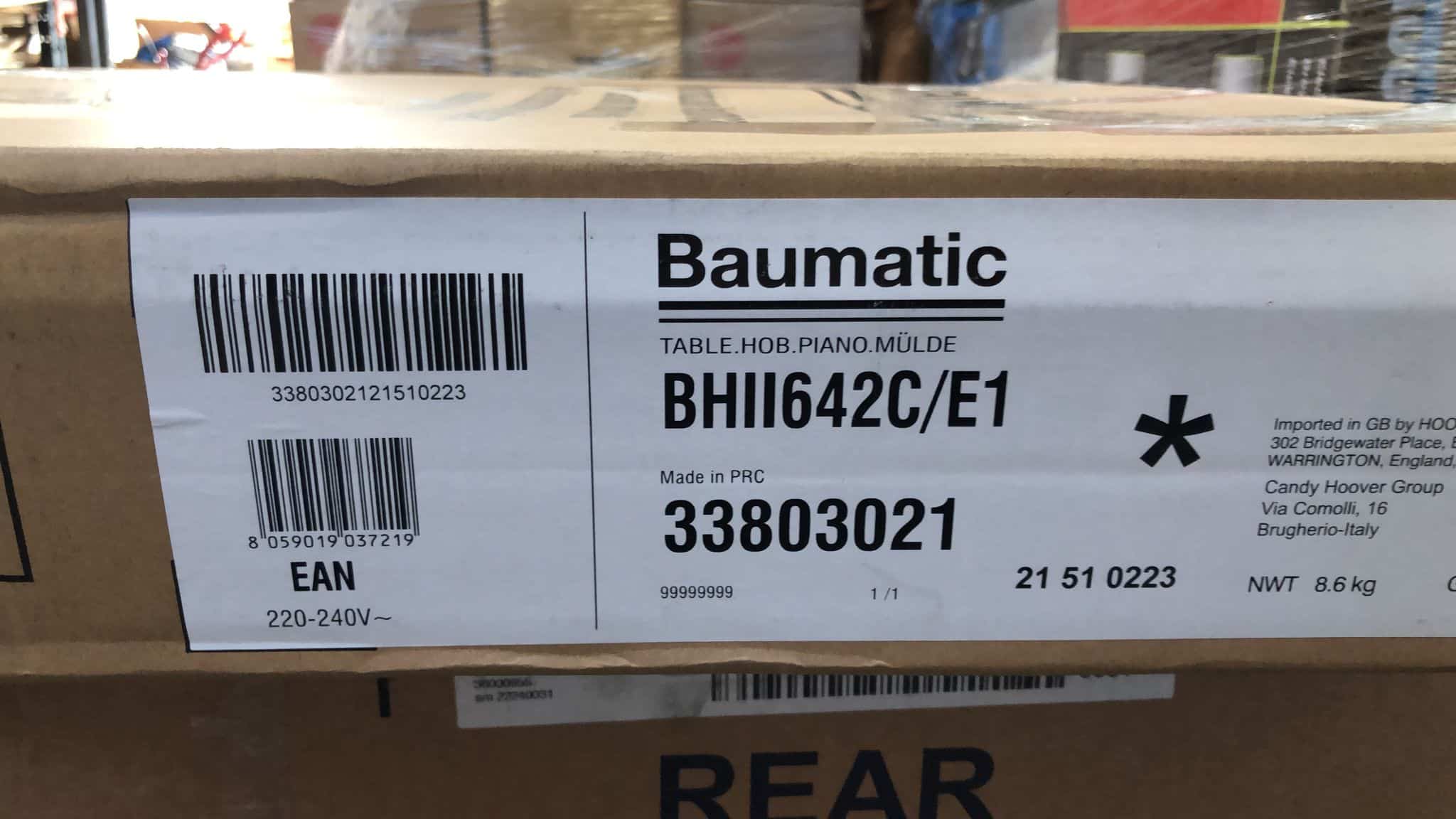Baumatic Induction Hob 4 Burners 59cm Black BHII642C/E1-7219