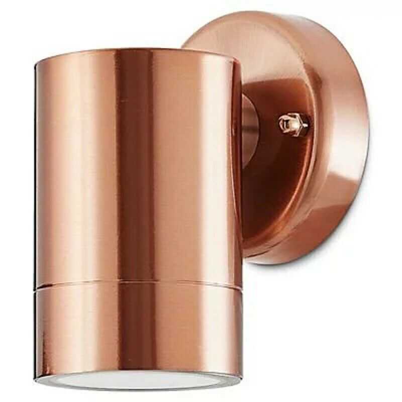 Blooma Candiac Copper effect Mains-powered LED Outdoor Wall light 380lm 4391