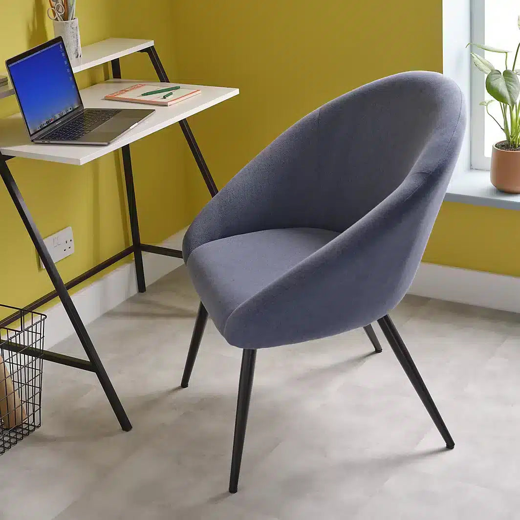 Colenso Dark blue Linen effect Relaxer chair (H)845mm (W)730mm (D)665mm- 0497