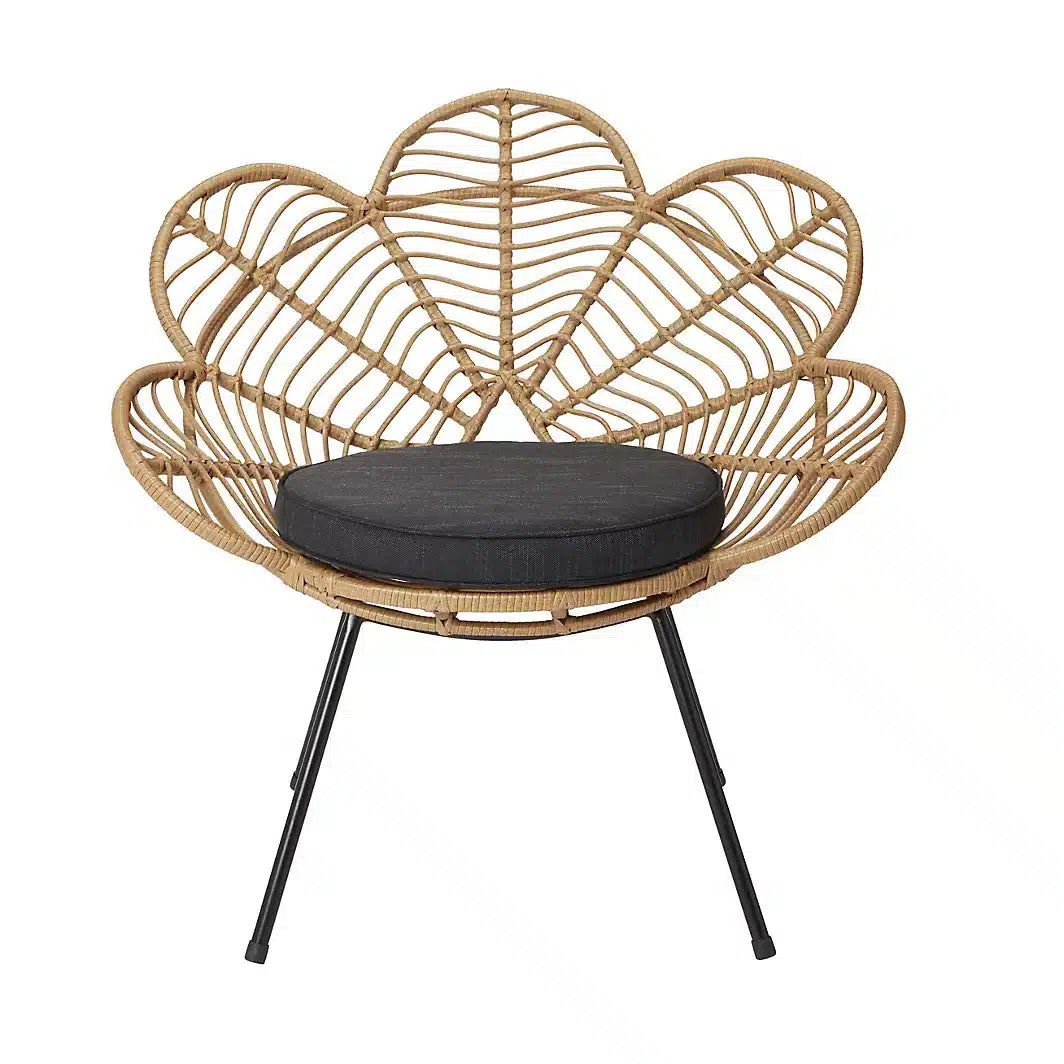 Frula Rattan effect Flower Occasional chair (H)860mm (W)840mm (D)700mm 0603