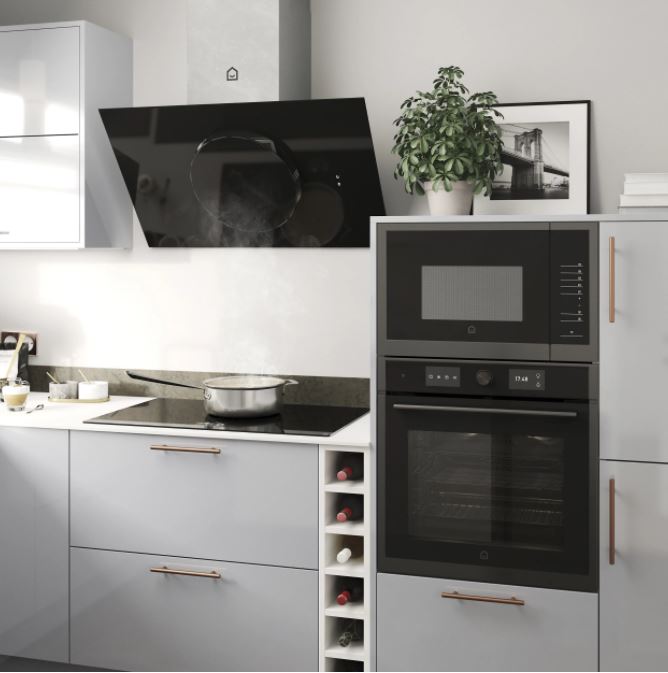 GoodHome Bamia GHPY71 Black Built-in Electric Single Pyrolytic Oven 4405