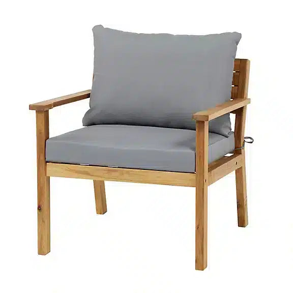 GoodHome Denia Wooden 4 seater Coffee set Garden Furniture 3973
