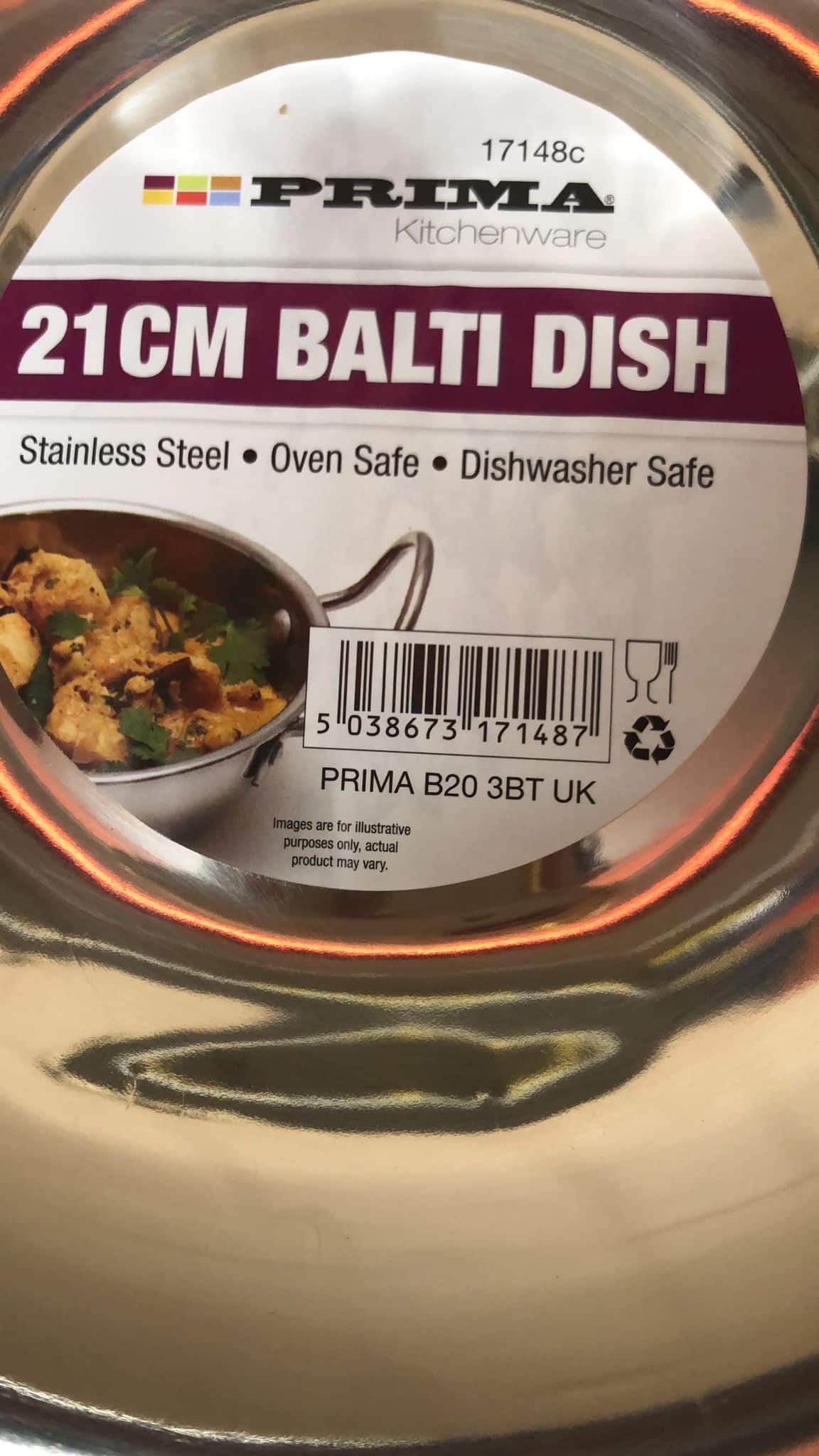 21CM BALTI KARAHI Metal Curry Serving DEEP Dishes Set of 5 1487