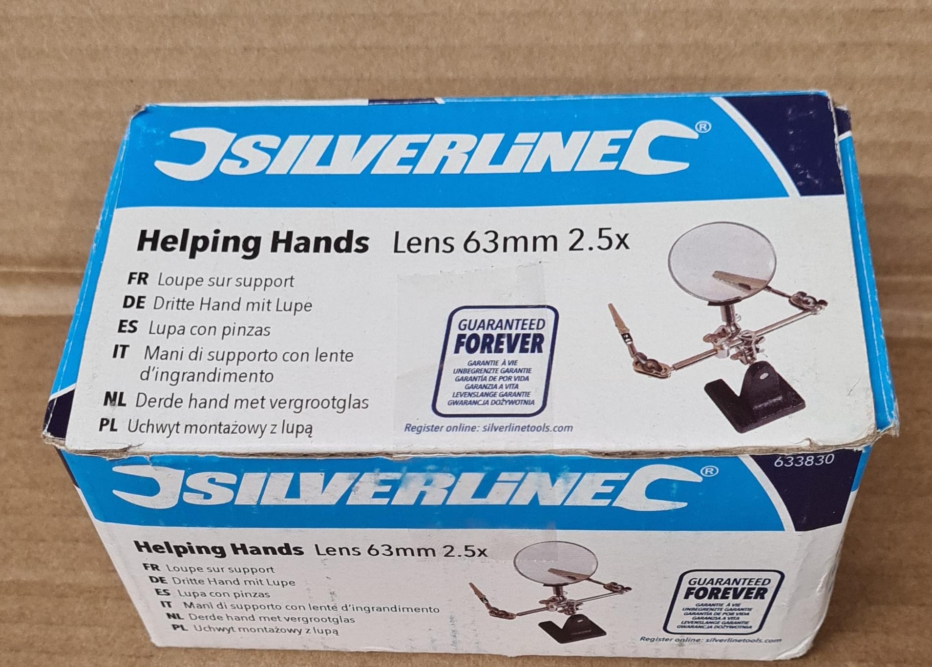 Silverline Heavy Duty Helping Hands 90 mm X Hobby Craft Holder Detail Magnifier-0321