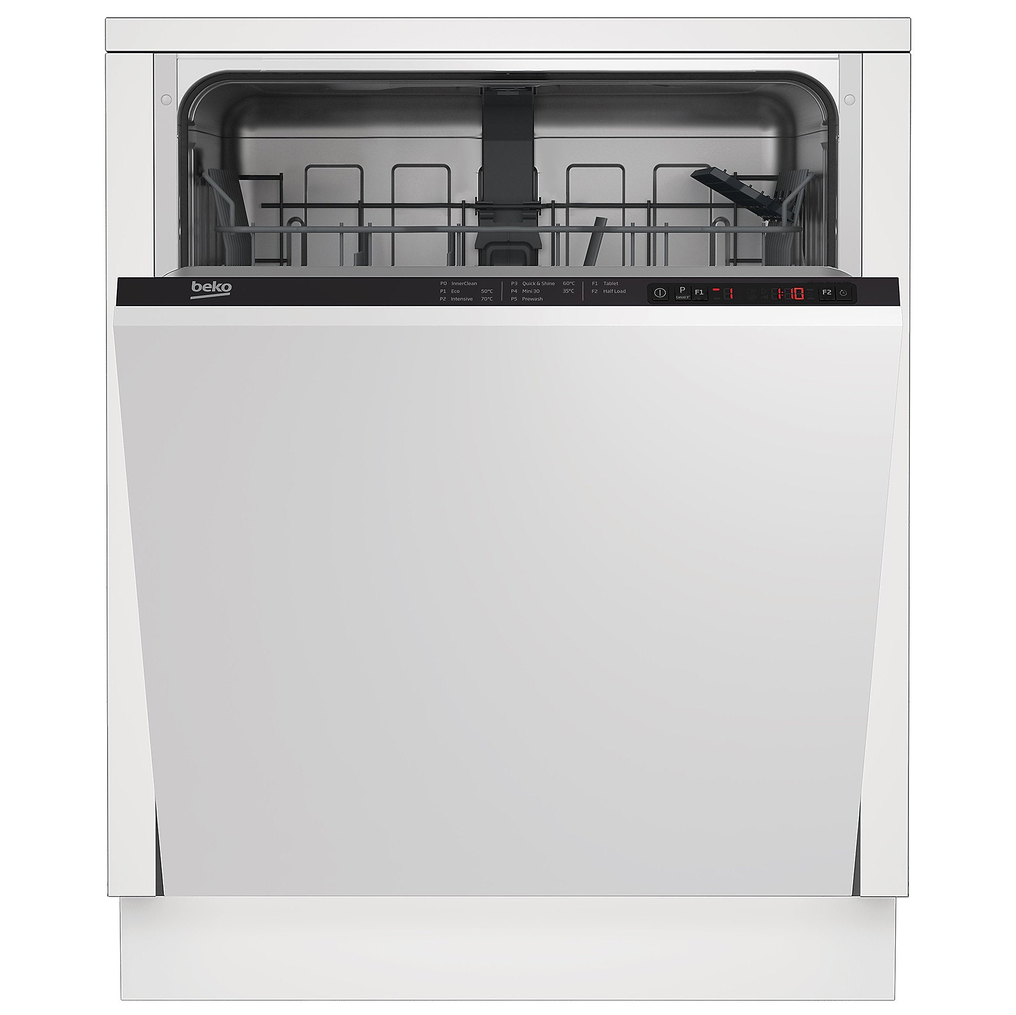 Beko DIN15322 Integrated Full size Dishwasher Black & white 8285