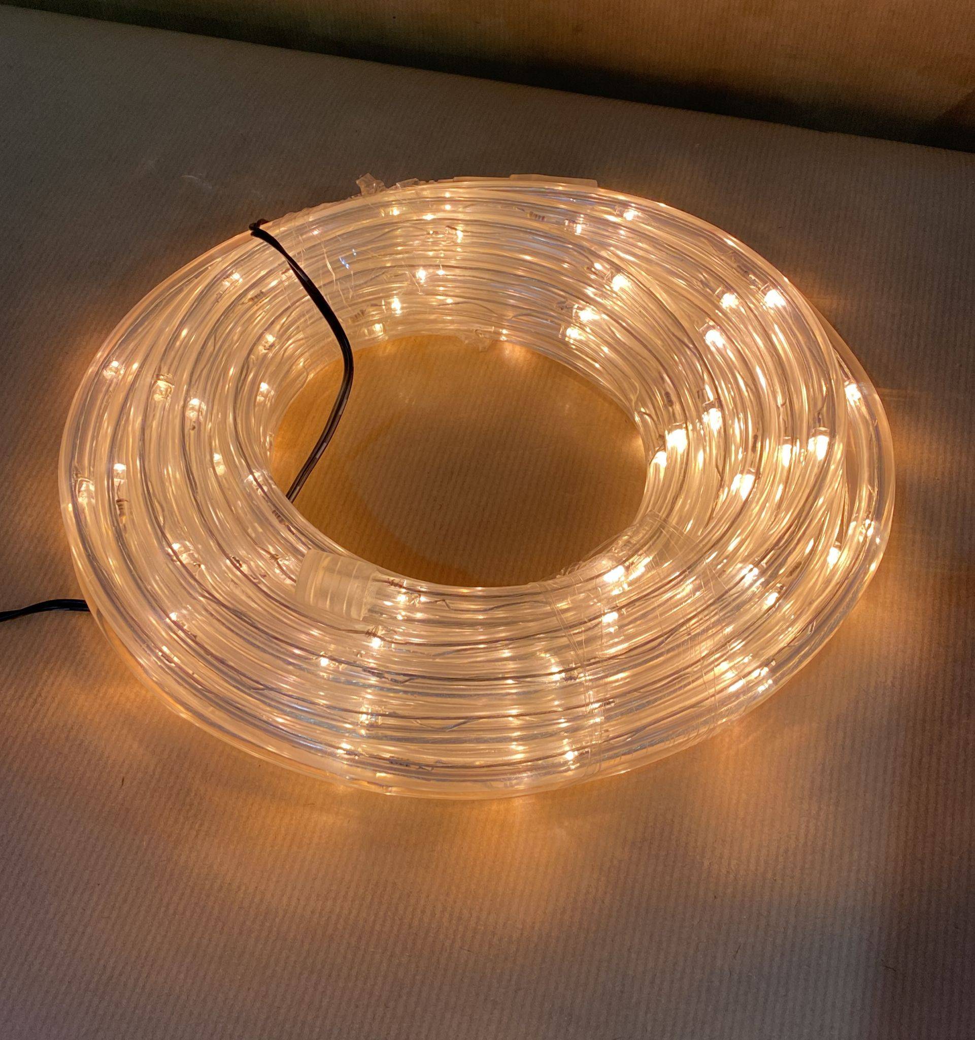 144 Warm white LED Rope Light Black cable 8m Garden Light - Indoor light 2214