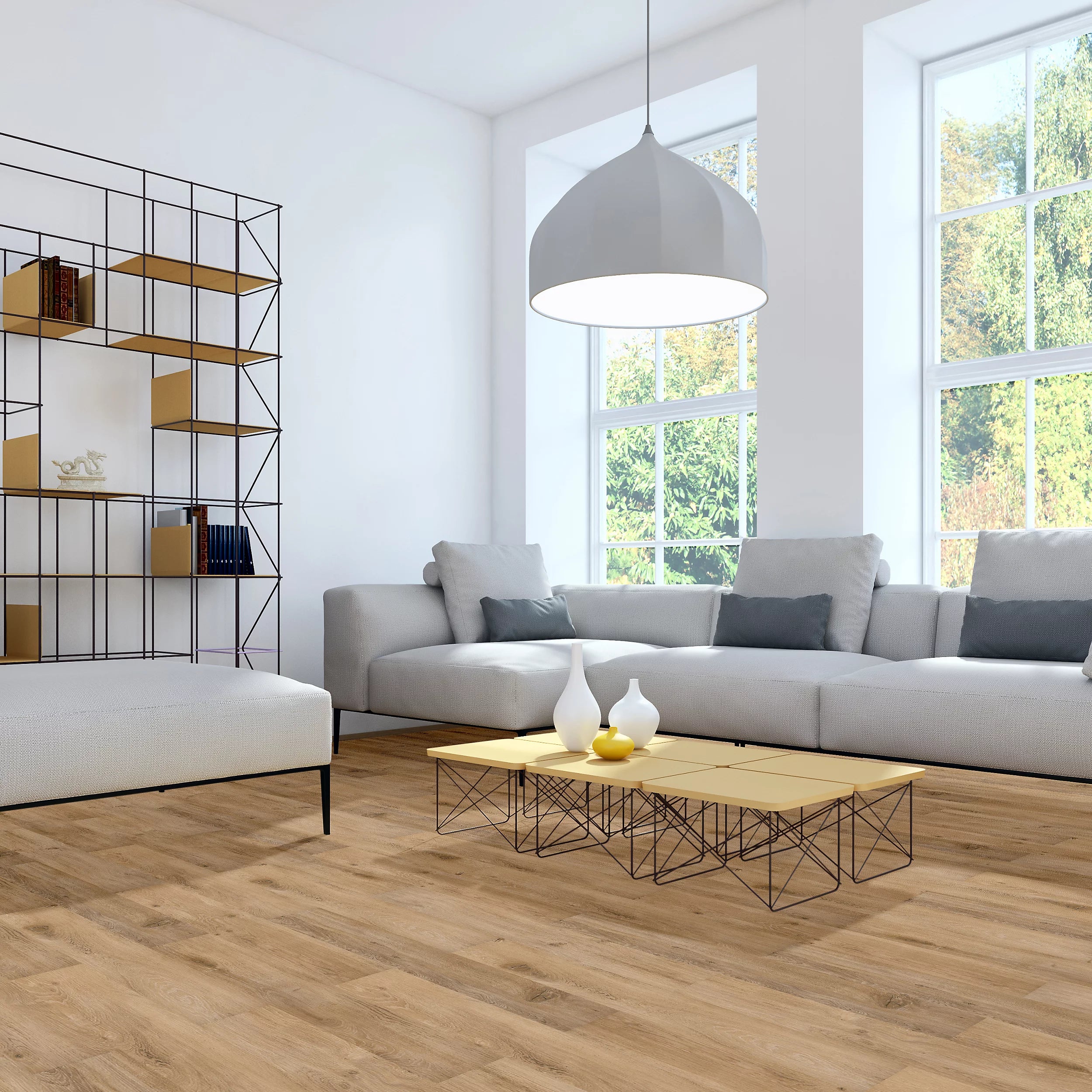 GoodHome Felicia Natural Wood effect Click flooring Pack of 8 9752