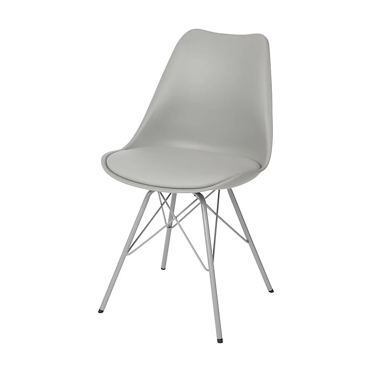 GoodHome Marula Light grey Chair (H)840mm (W)480mm (D)530mm-7358