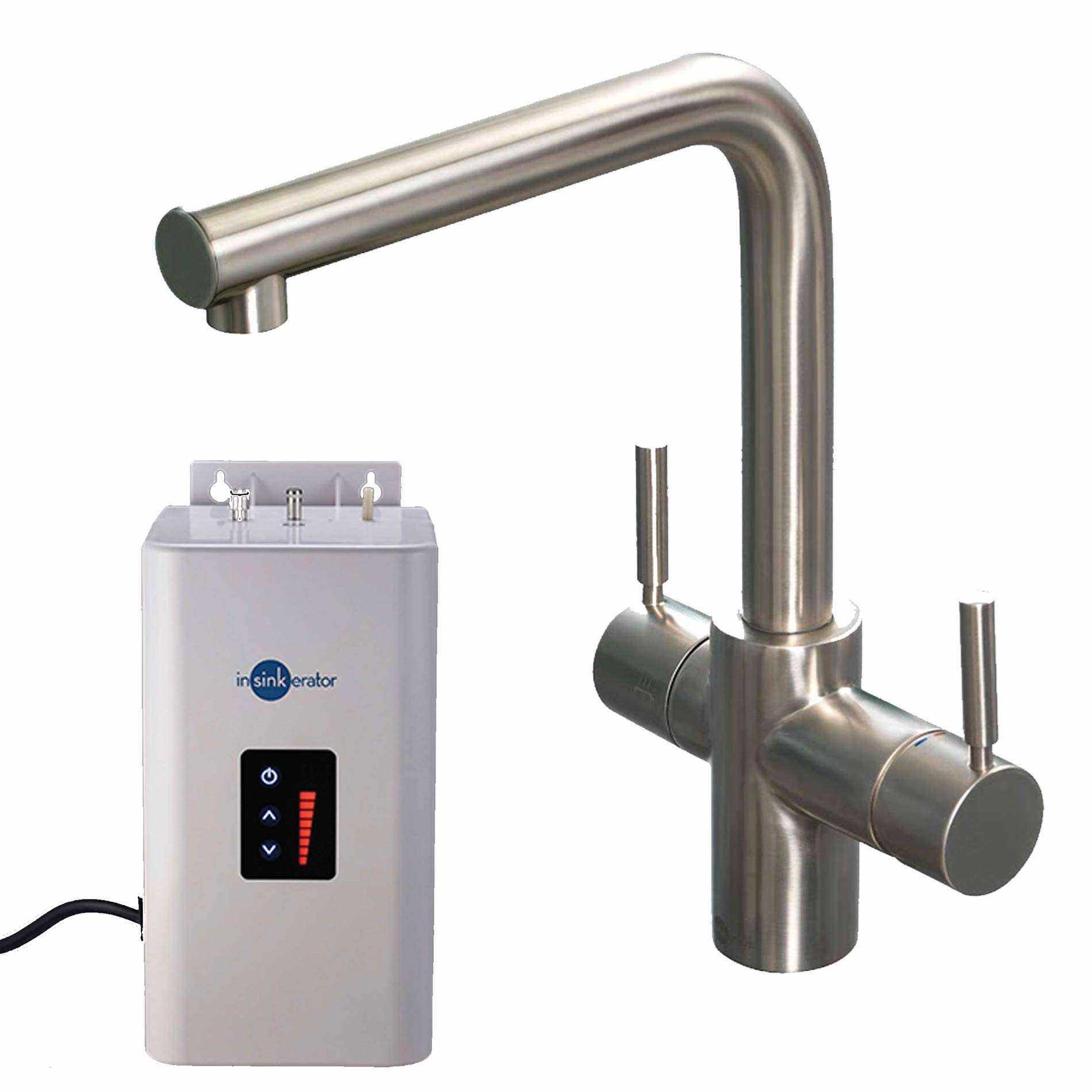 InSinkErator 3N1 Brushed Steel Filtered steaming hot & cold water tap & Neo Tank £300 reduction