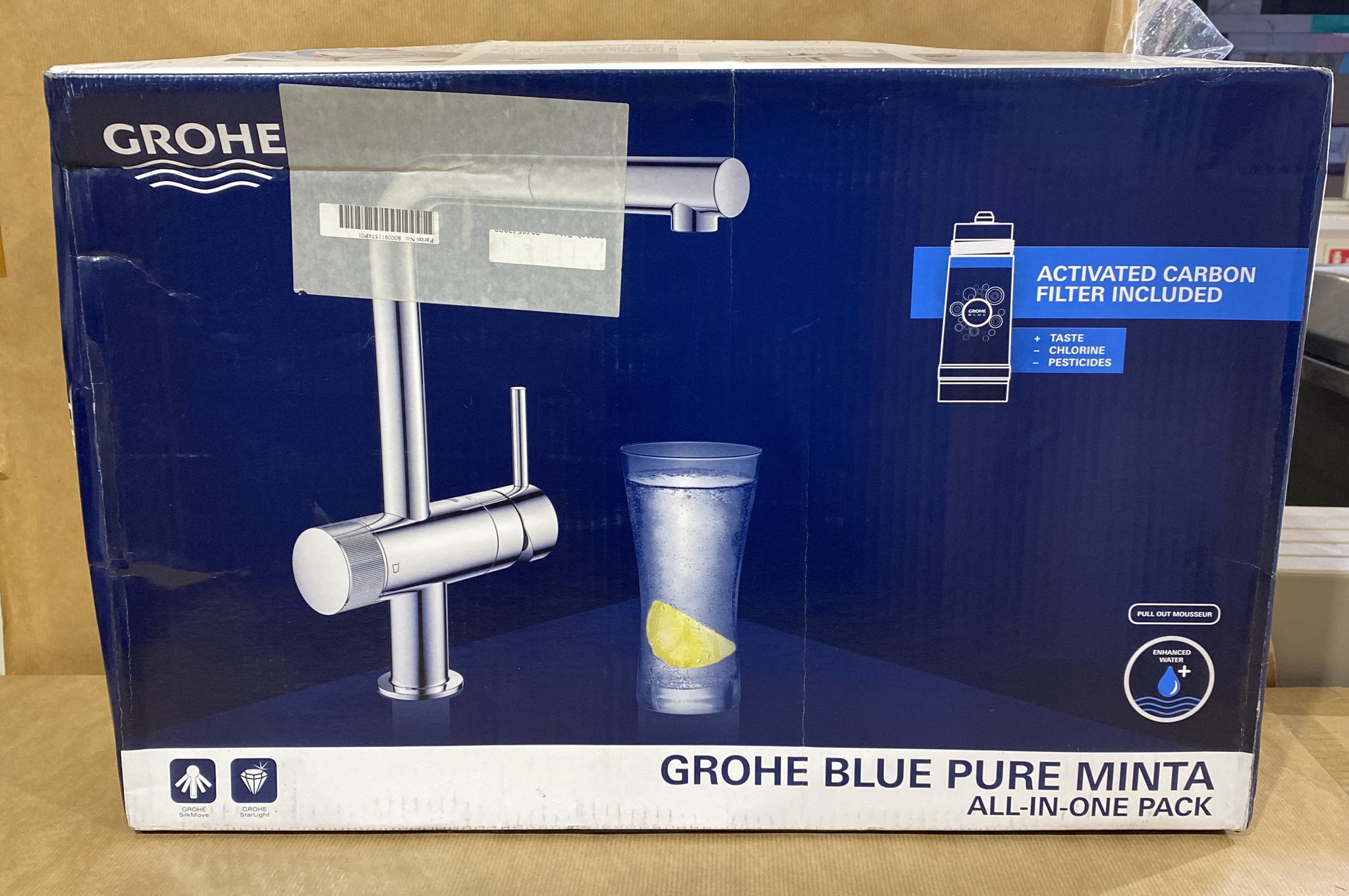 Grohe Blue Pure Stainless steel effect Chrome-plated Filter tap-5502