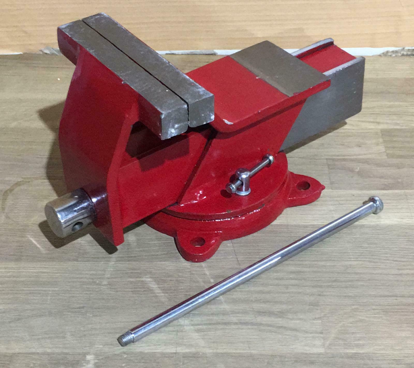125mm Workshop Steel vice-Red-small nut missing- 9837