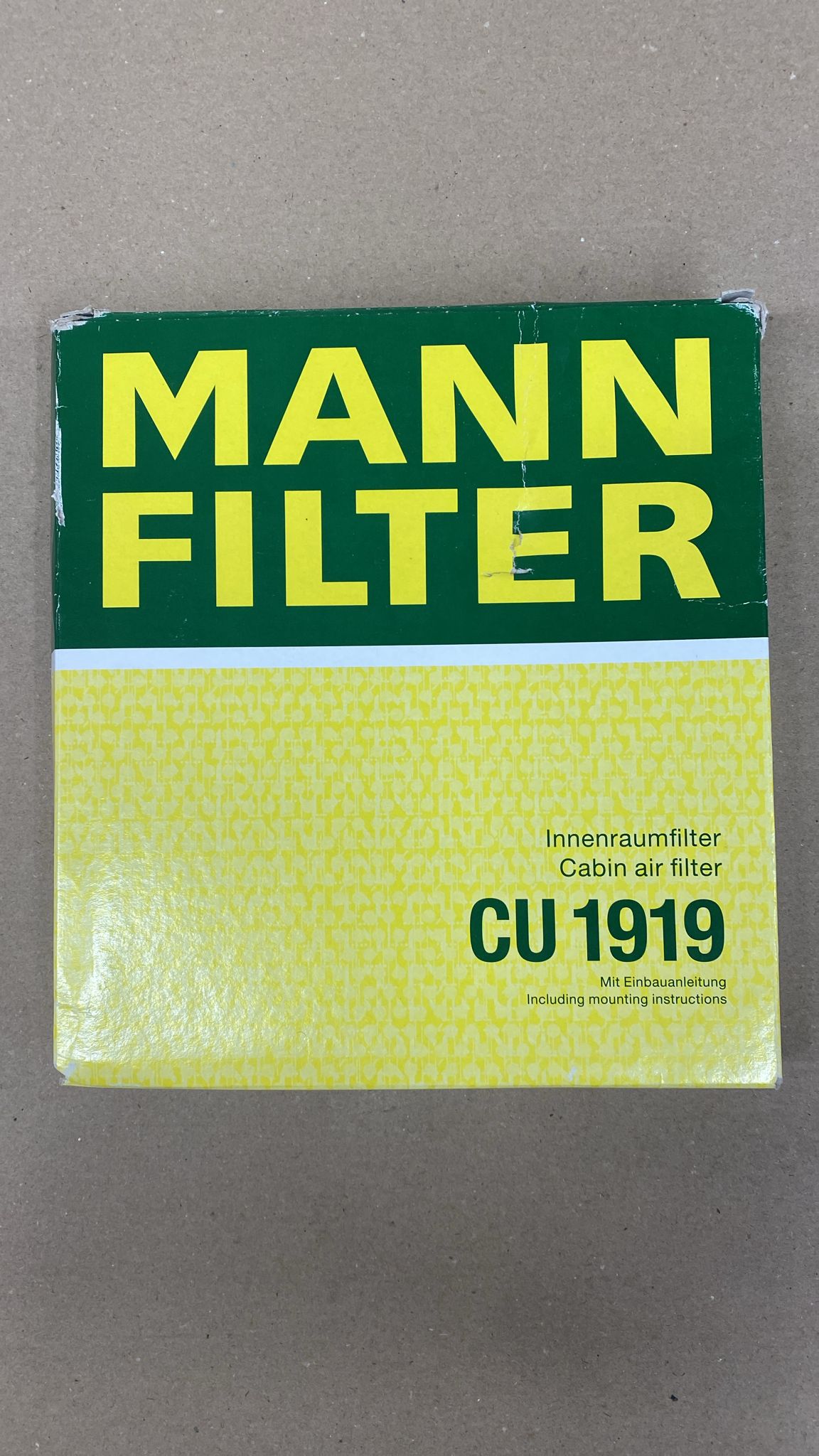 MANN-FILTER CU 1919 Interior Filter – For passenger cars-4001