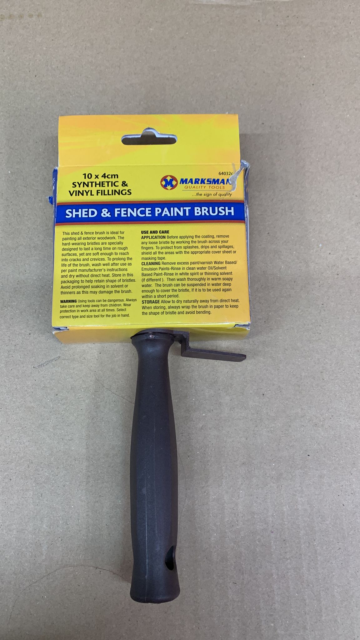 Shed and Fence Paint Brush - Decorating and Painting Brush for timber care work-0327