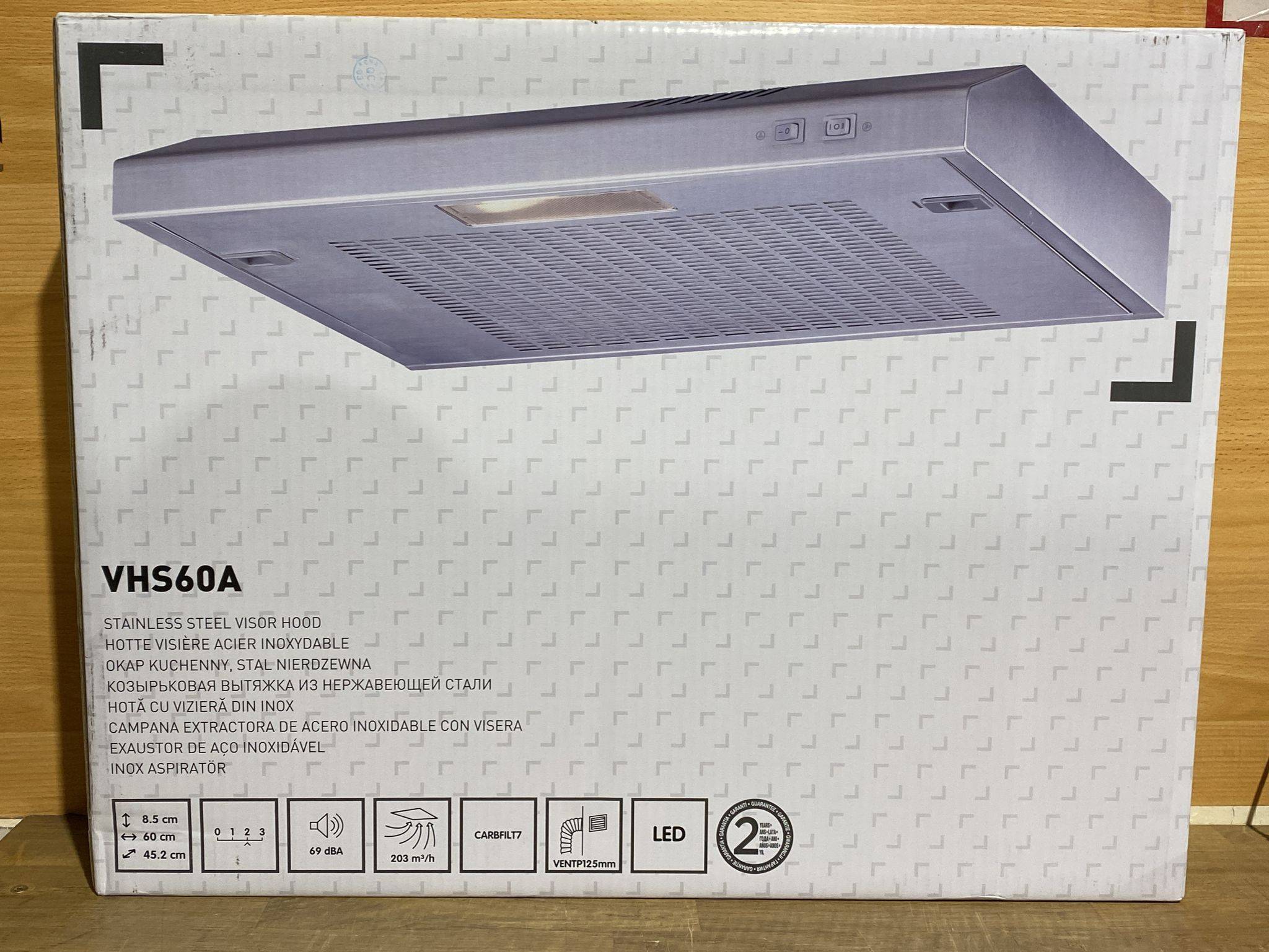 Cooker hood Stainless steel,(W)60cm VHS60A 4464