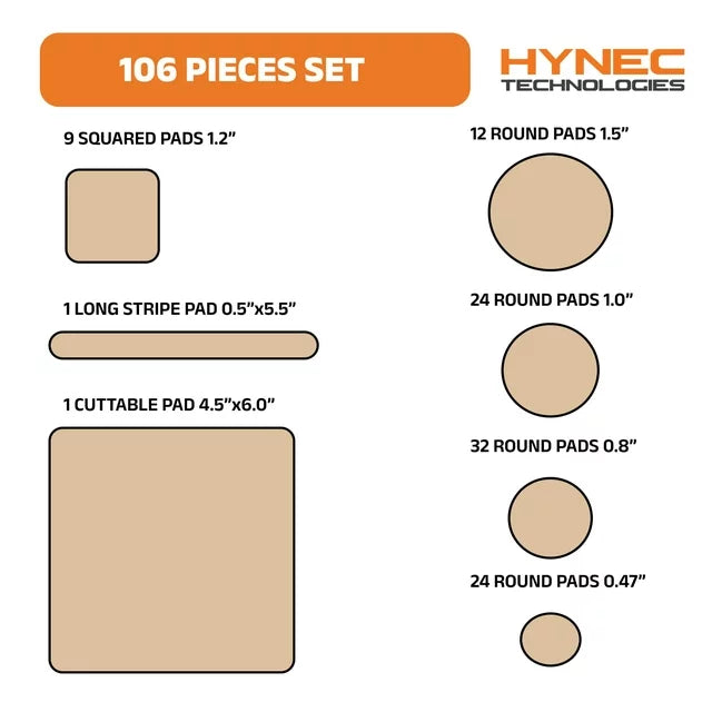 Hynec Technologies-Chair Leg Floor Protectors-Beige-106 Pieces-0047
