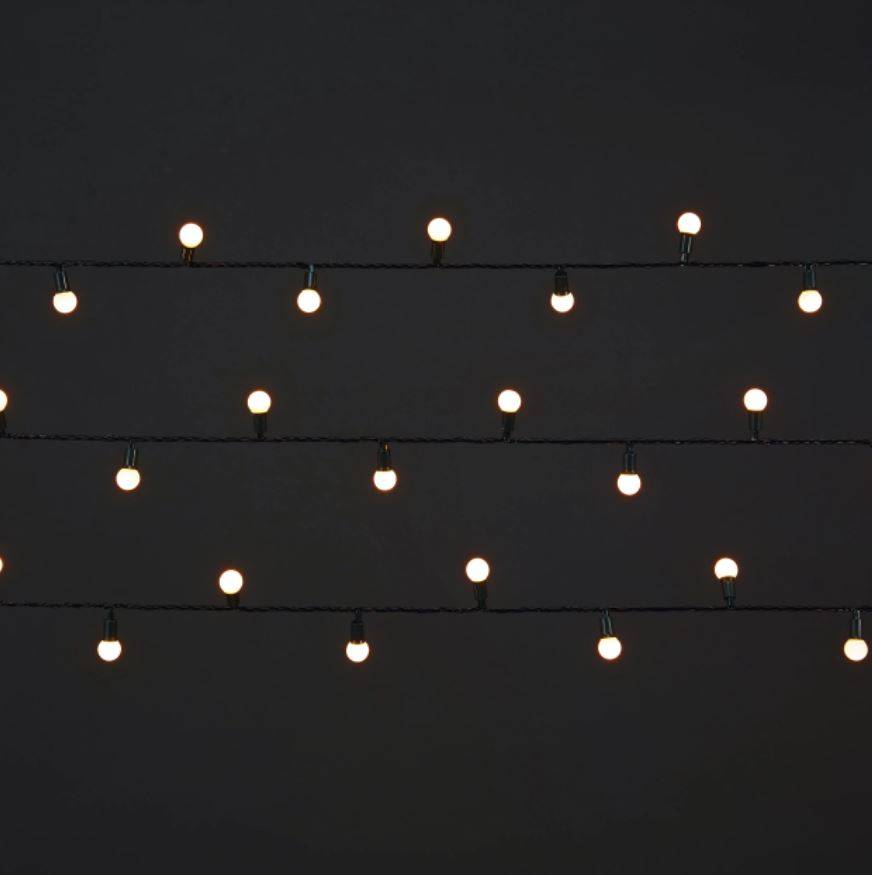 240 Warm white LED Berry String lights Green cable - Garden Lights - 7317