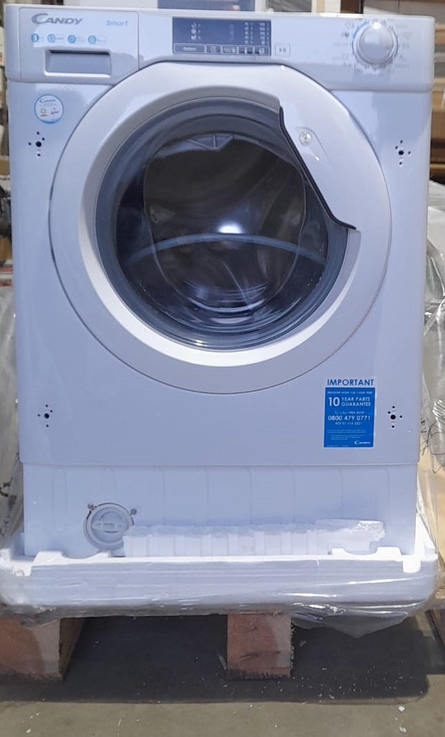 Candy CBW 48D1E 8kg Load Integrated Washing Machine with 1400 rpm Spin - White 7043