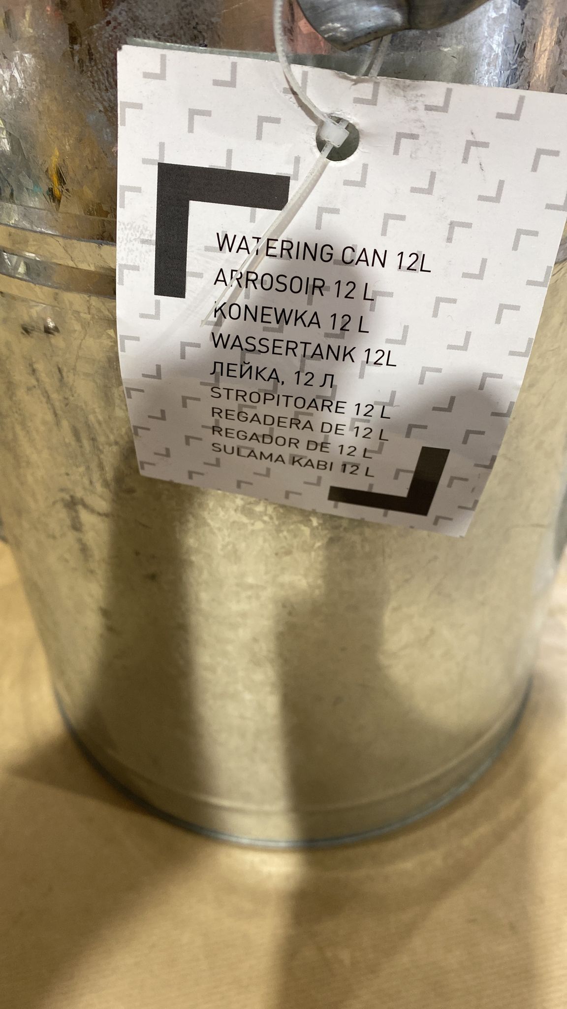 Steel Watering can 12L easily watering 8998