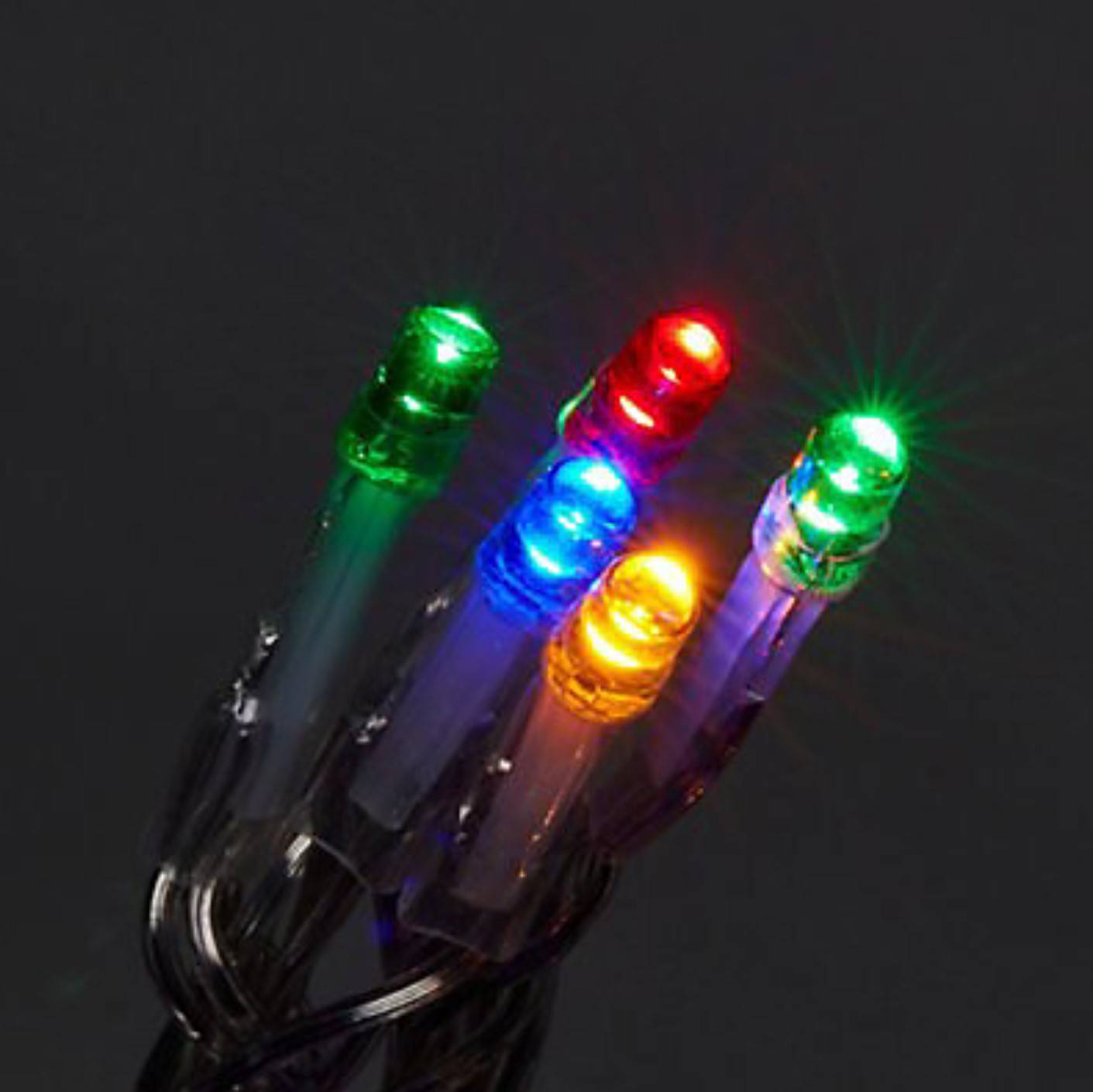 120 Multicolour LED String lights Clear cable - Garden Lights - 2254