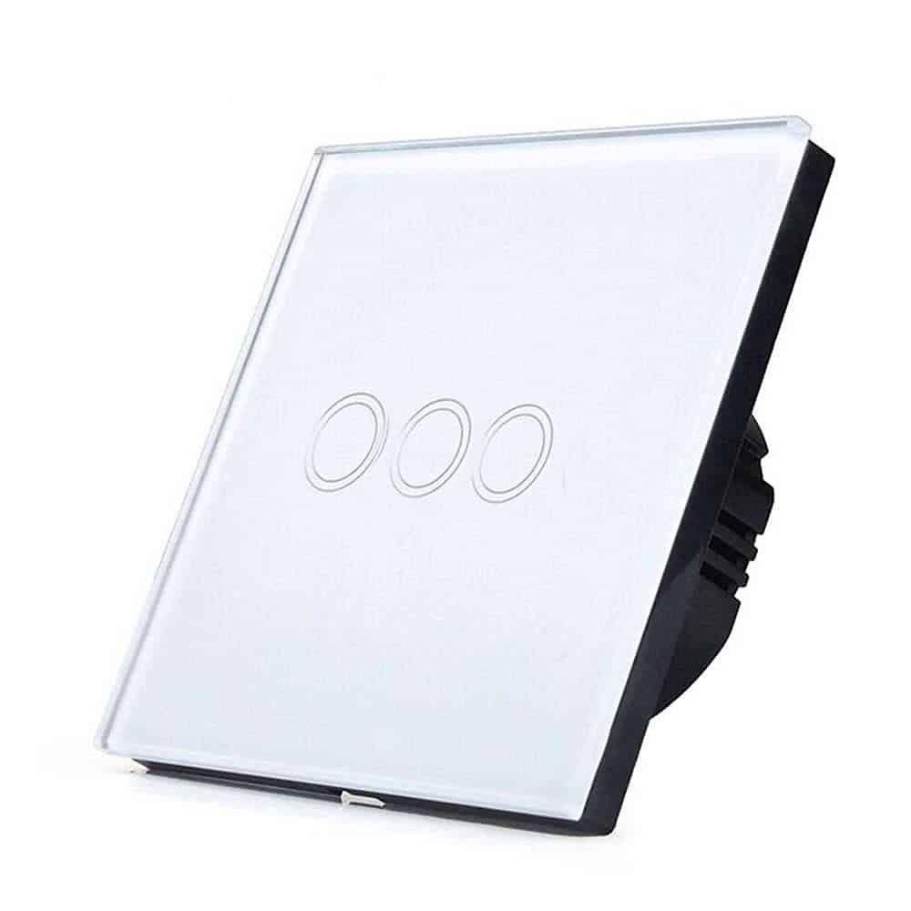 3 Gang Smart Touch Switch White Body(No neutral needed)-1370