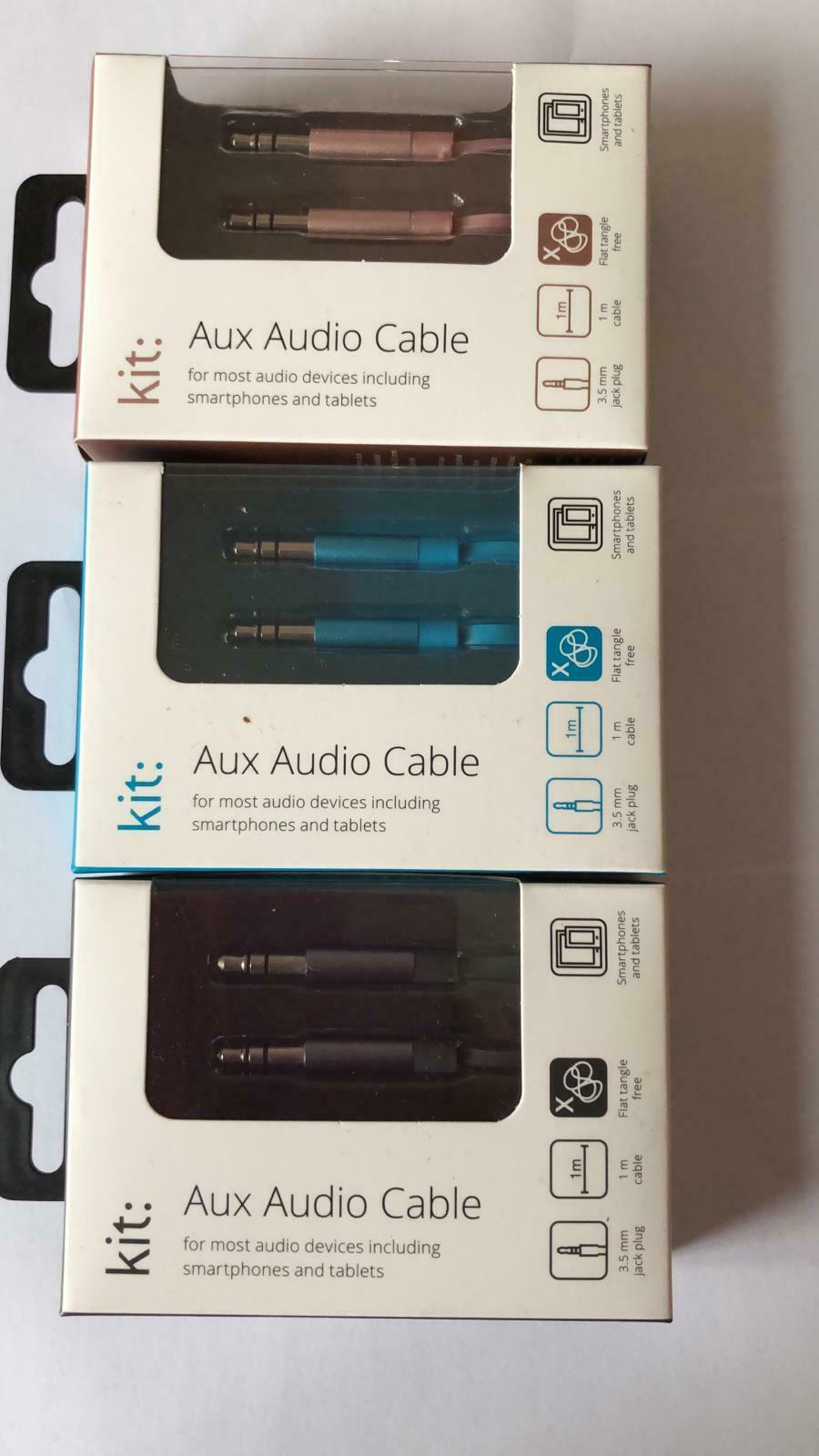 30 Packs of Kit Aux 3.5 mm Audio Cables-BRAND NEW!!