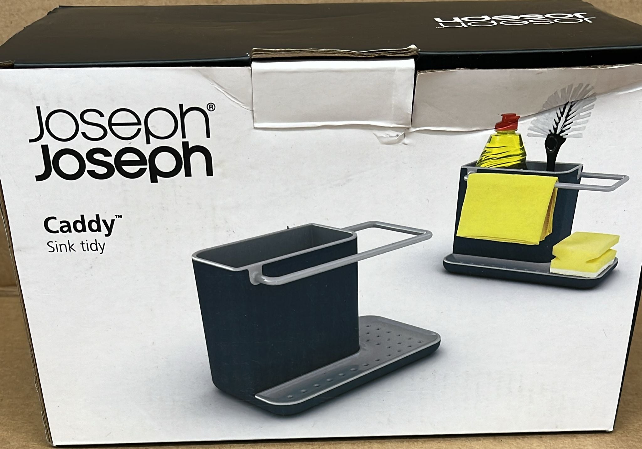 Joseph Joseph Kitchen Sink Organizer Sponge Holder Dishwasher Safe Sink Holder, Regular, Grey - A0222