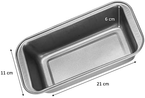 Chef Aid Non-stick 2lb Loaf Tin, 900g Rectangular bread pan, 21cm x 11cm x 7cm. Ideal for Bread, Loaves, Cakes and Bakes. Dishwasher, Fridge and Freezer safe, Grey 5012