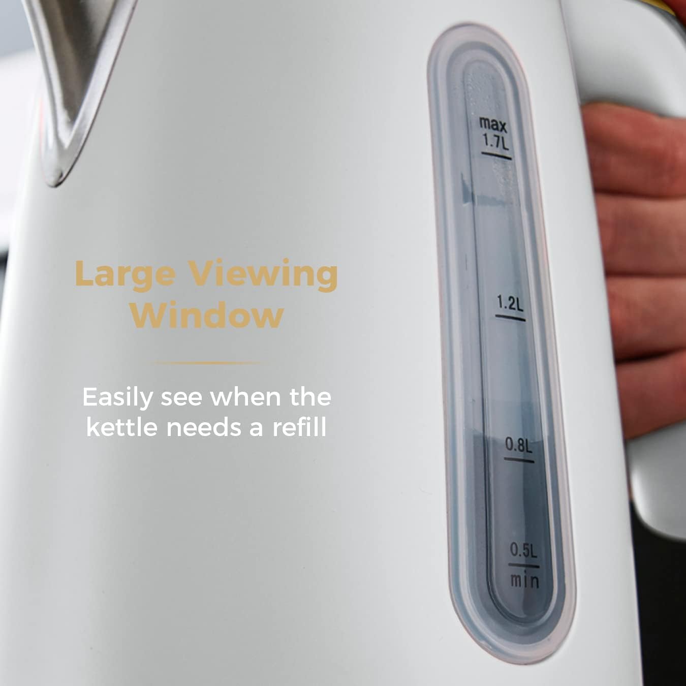 Tower Cavaletto 1.7 Litre Jug Kettle Optic White - 1400
