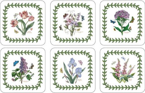 Pimpernel Botanic Garden Coasters, Set of 6, 4 Inches x 4 Inches 2177