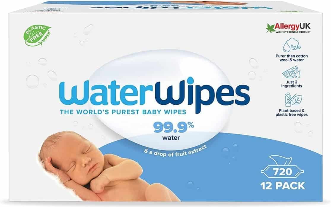 WaterWipes Original – plastic-free baby wipes, Pack Of 12 - 0017