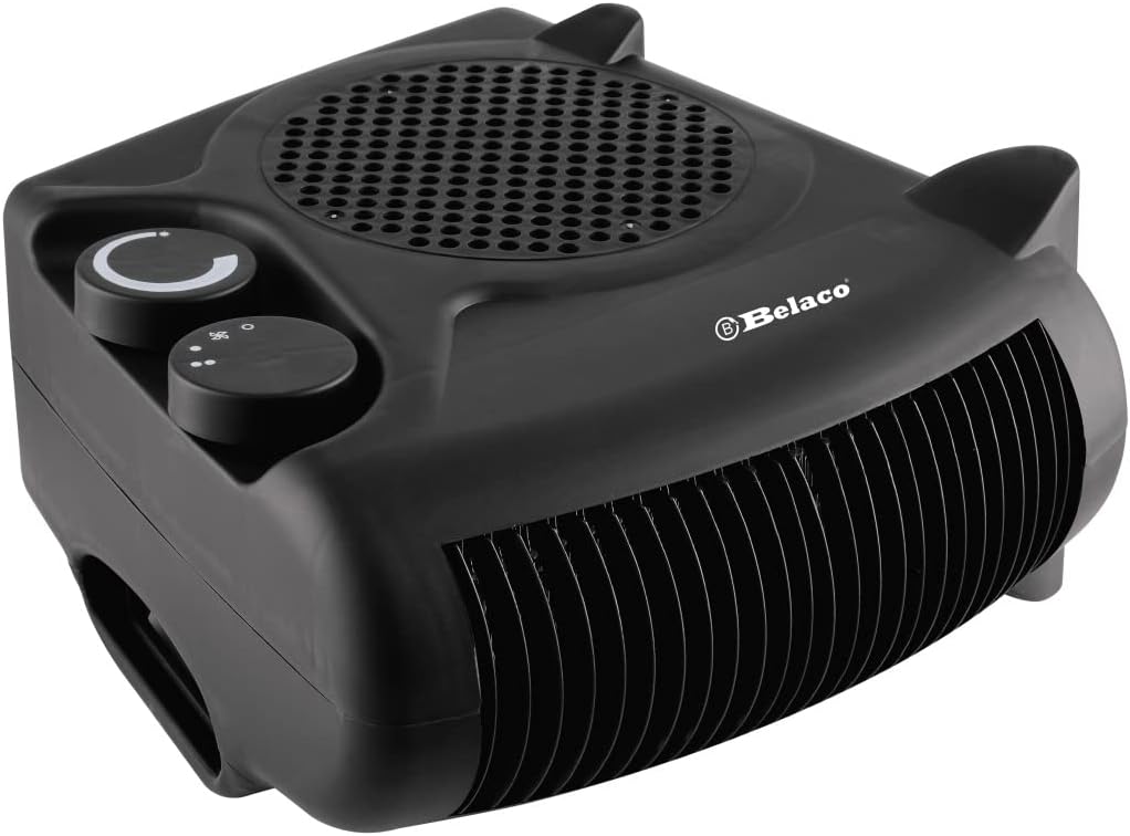 Belaco Fan Heater 2 Heat Settings 1000/2000W Electric Heaters Overheat Protection BFH22
