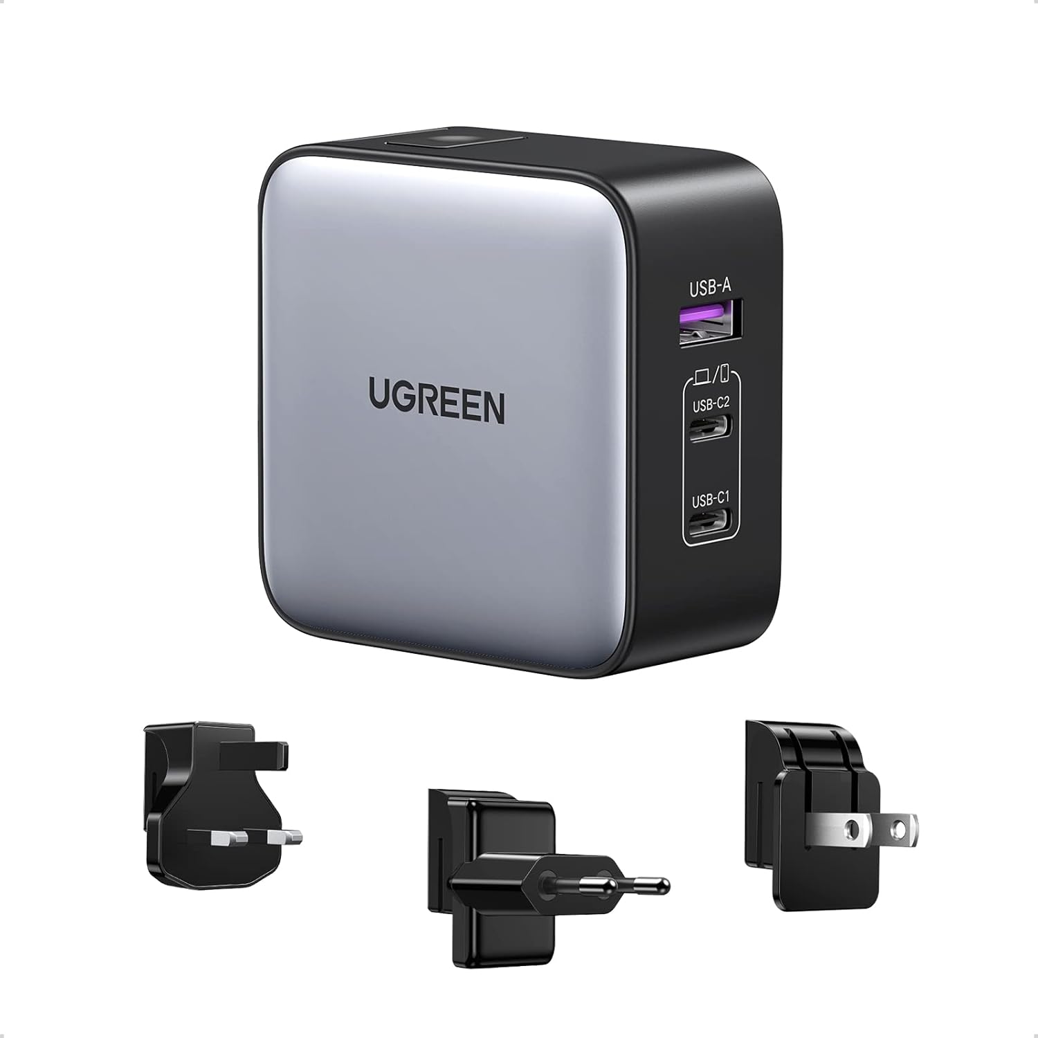 UGreen Nexode 65W USB C Wall Charger for Travel- 3 Ports -4093