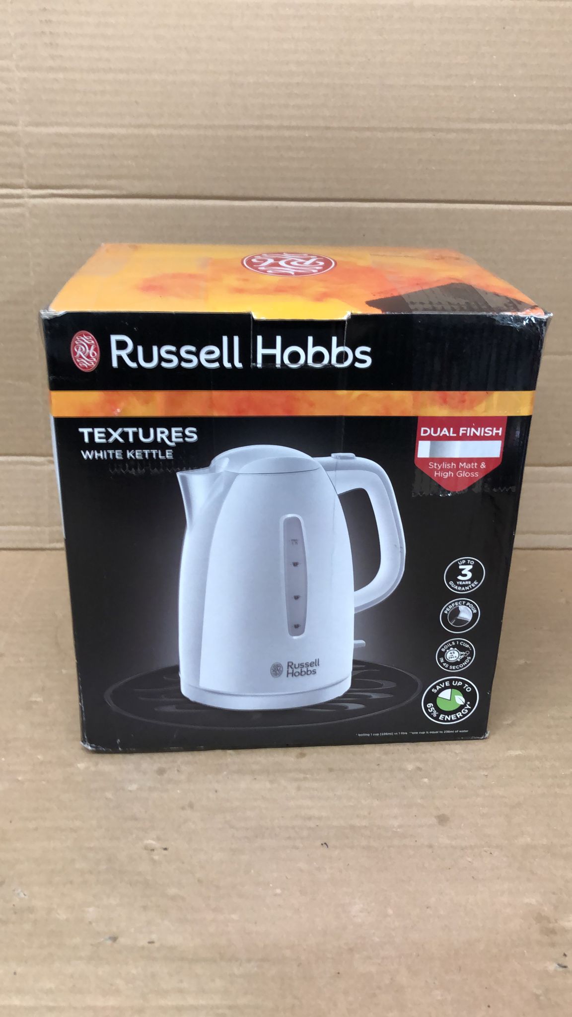 Russell Hobbs Textures White Plastic Kettle 21270 -2242