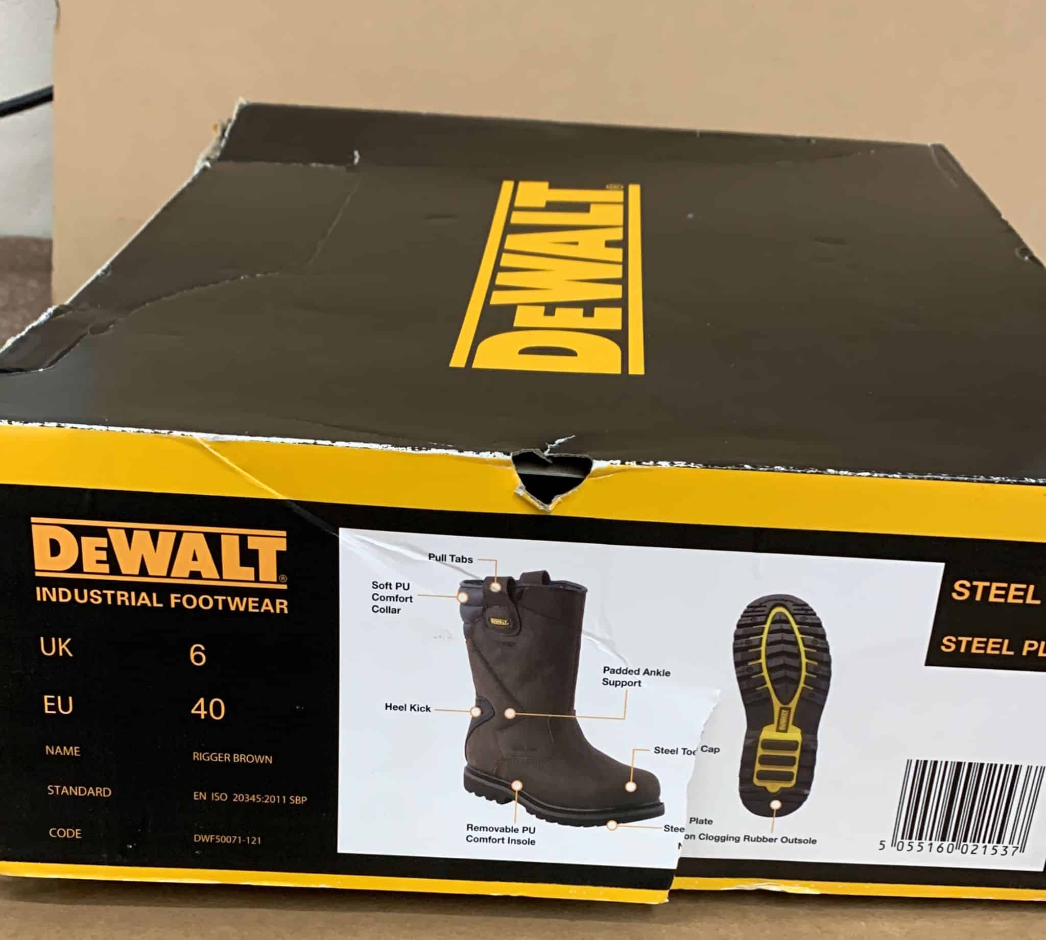 DeWalt DWRIG39 Rigger Boots Size 6 -1537