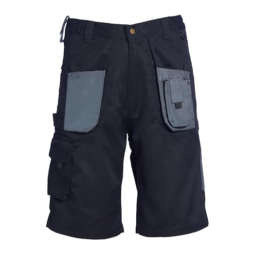 Blackrock Men's Workman Cargo Work Shorts, Black/Grey -Size 32W -3107