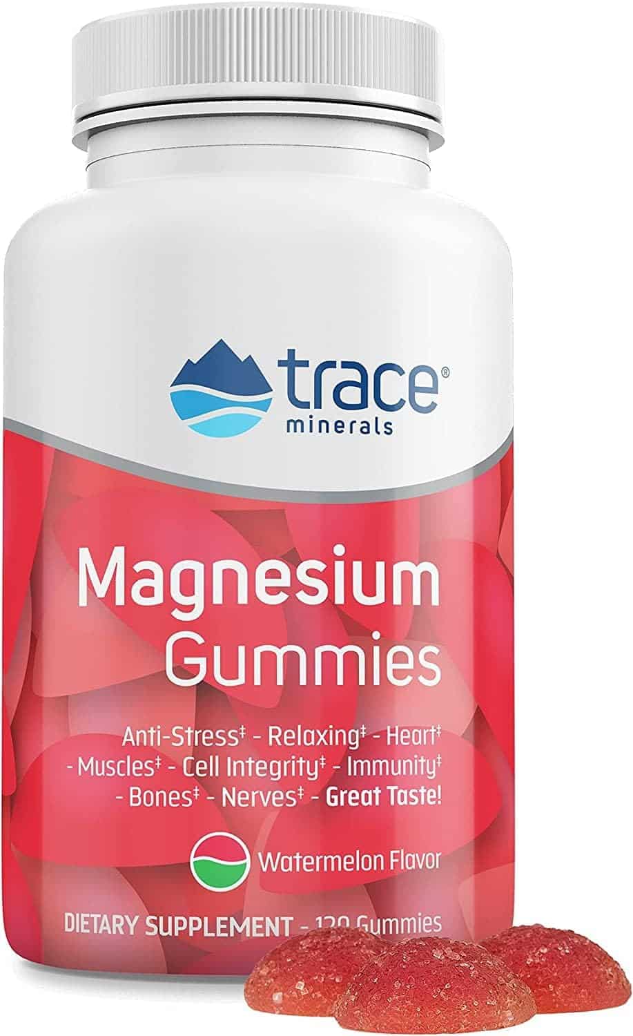 Trace Minerals Research, Magnesium Gummies-Watermelon Flavoured-4844