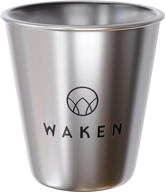 Waken Stainless Steel Mouthwash Cup, 20 ml-0284