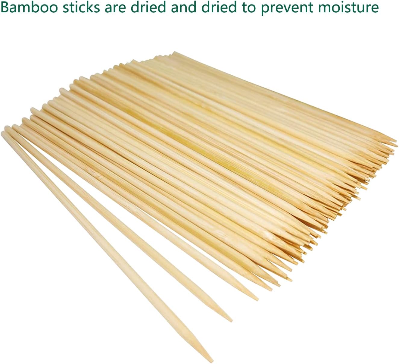 WeFine 300 Bamboo Skewers Sticks 10 Inch Wooden Skewers-3001