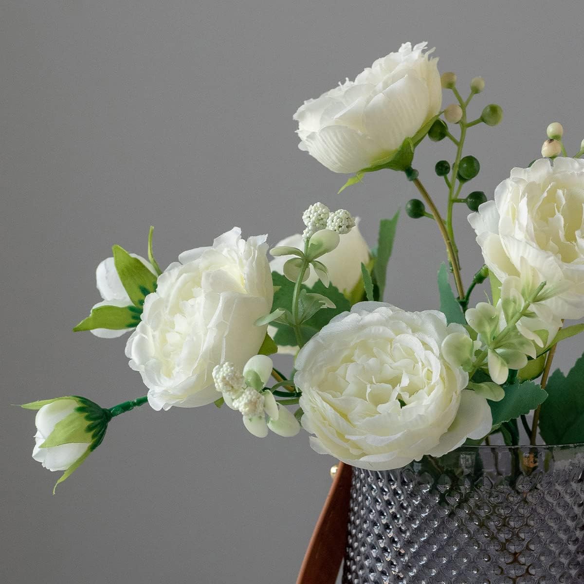 Hobyhoon-Artificial Flowers-White-for Decoration-6012