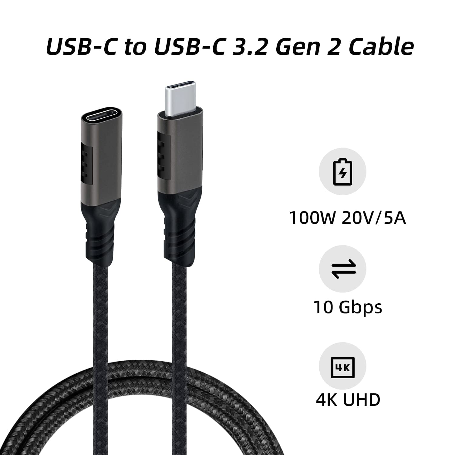 Mcbazel-Extension Cable-USB C-6.56FT-FWLB
